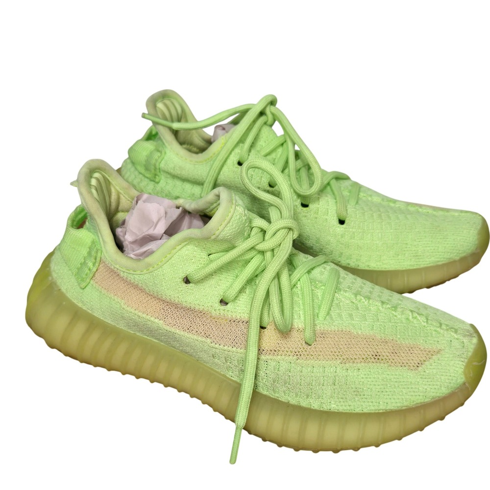 Adidas Yeezy Boost 350 V2 Glow In The Dark Neon Green EG7491 Mens 5